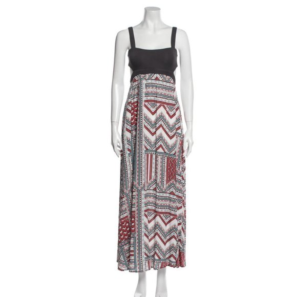 L*Space Gray and Red Patterned Maxi Dress - Picture 3 of 6